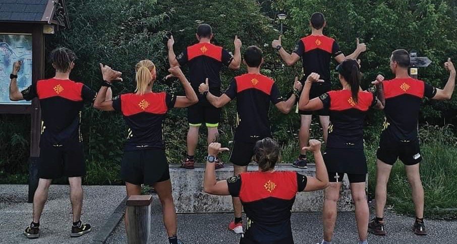 Trail club · Club identity, front and back