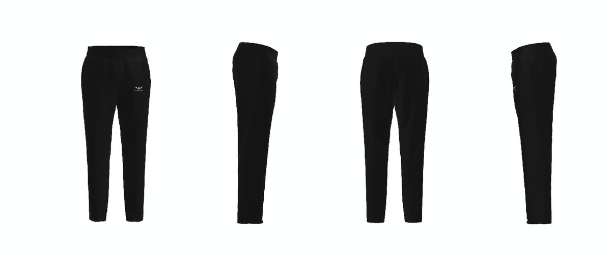 Ignite Pant technical drawing, Men, four views