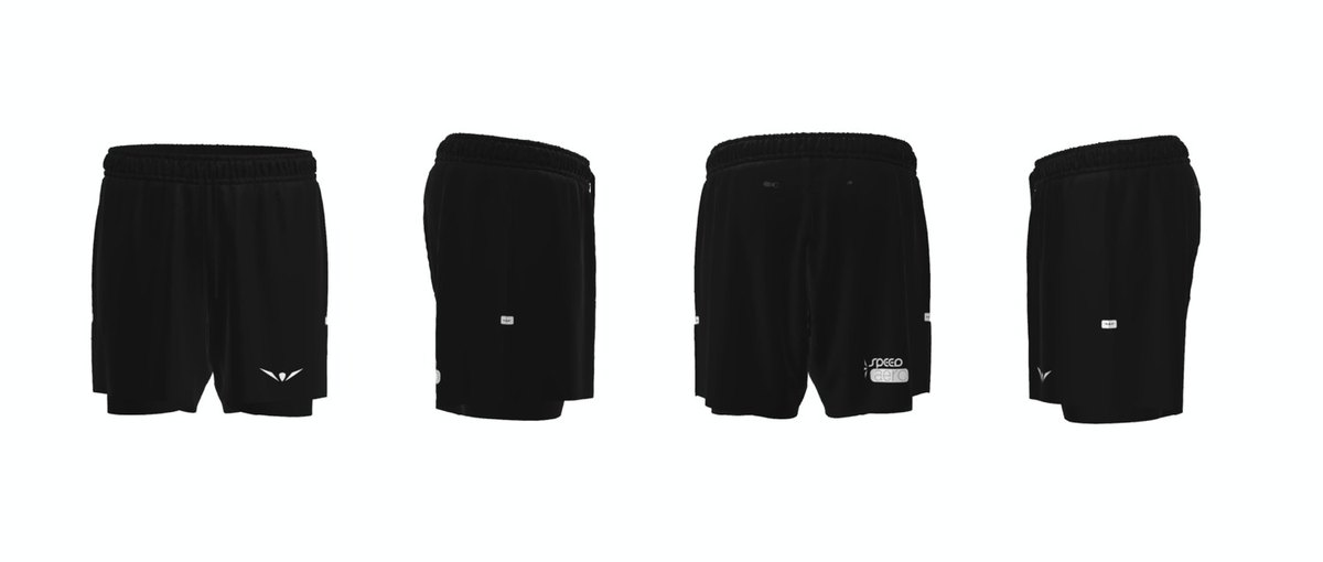 SA5 Shorts technical drawing, Men, four views