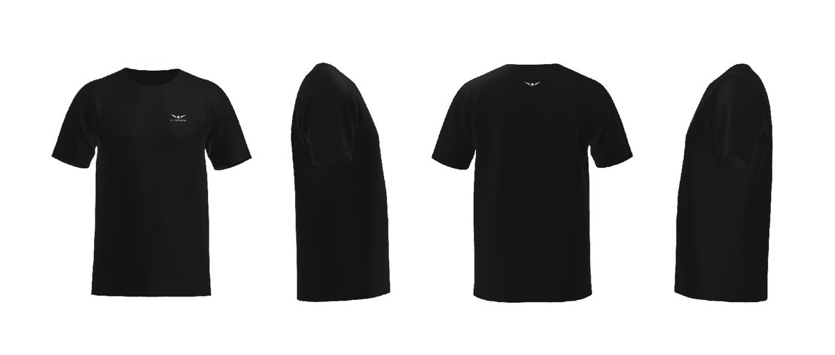 Super Light Tee technical drawing, Men, four views
