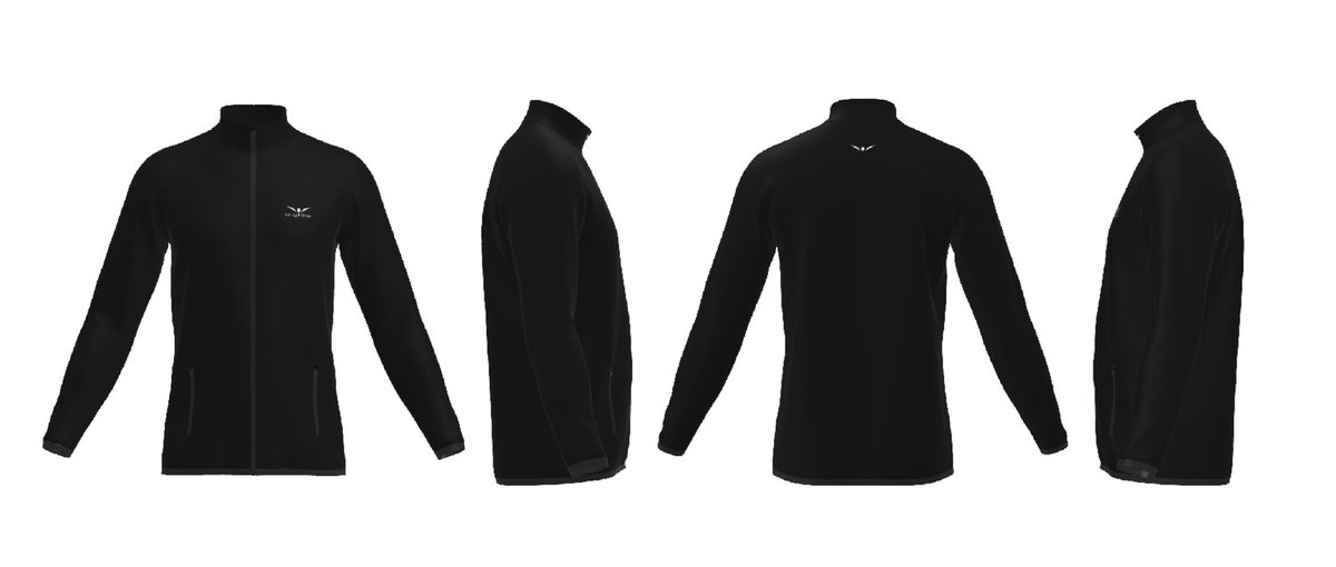 Tracksuit technical drawing, Men, four views